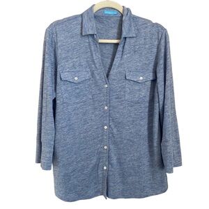 ❤️🔥 J. McLaughlin - Blue Linen Buttondown - L